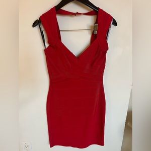 HERVE LEGGER RED bandage DRESS